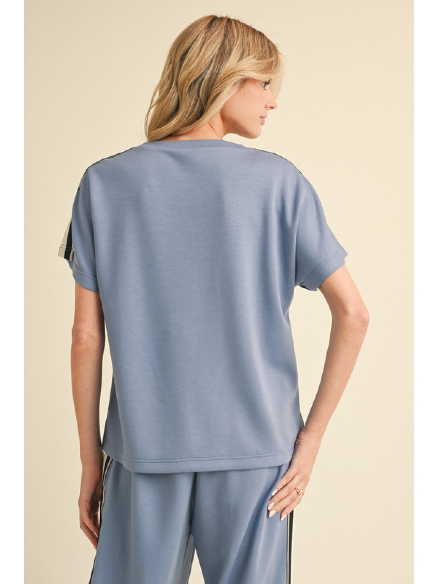 Denim Athletic Stripe Set