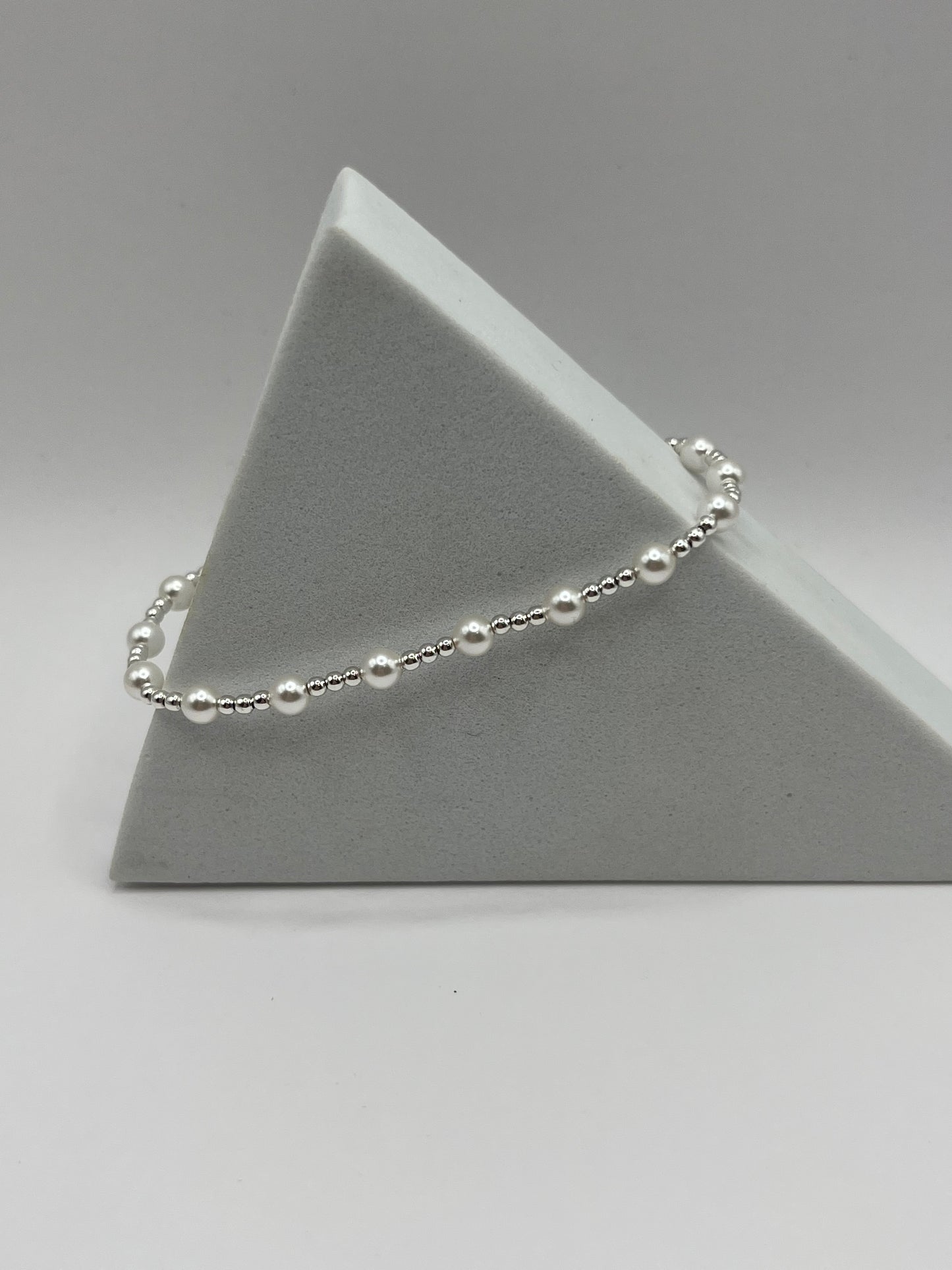eneweton Classic Sincerity Sterling 4mm Bracelet- Pearl