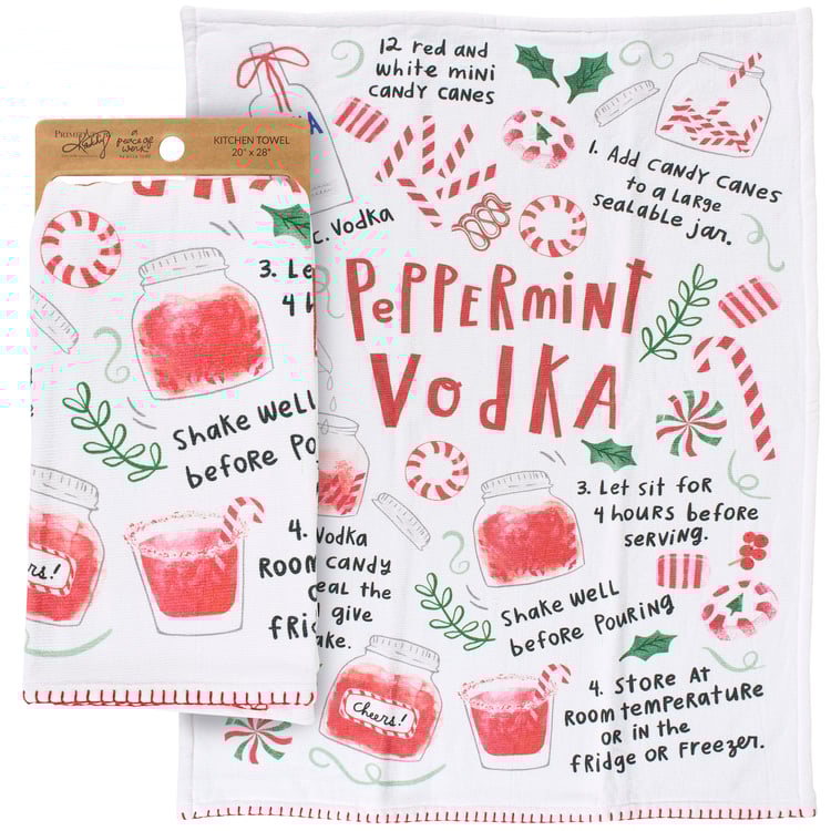 Peppermint Vodka Kitchen Towel