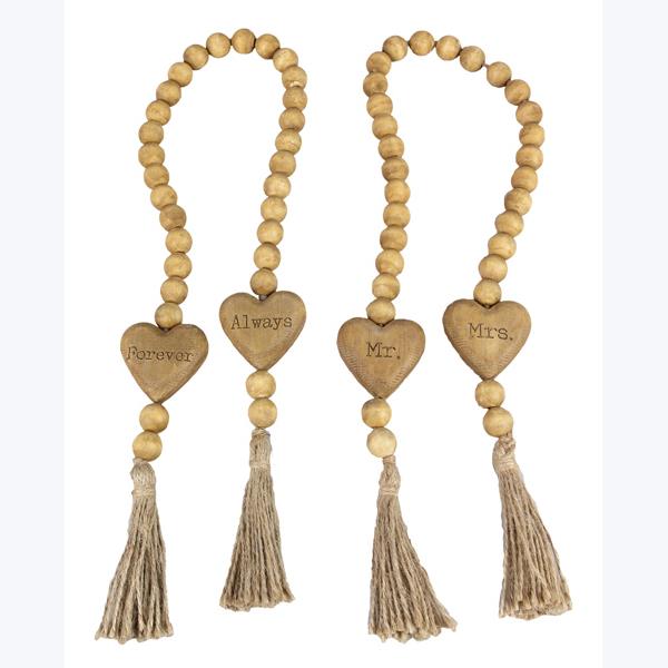 Mr & Mrs Heart Bead String