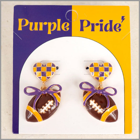 Football Bow Earrings