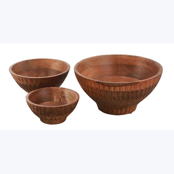 Wooden Bowls (Set of Three)