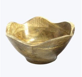 Small Wood Scallop Bowl
