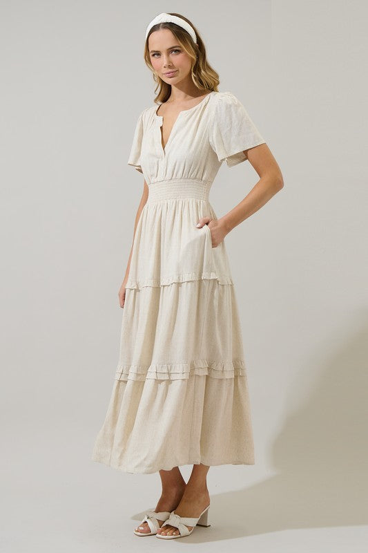 Sandy Poplin Maxi Dress