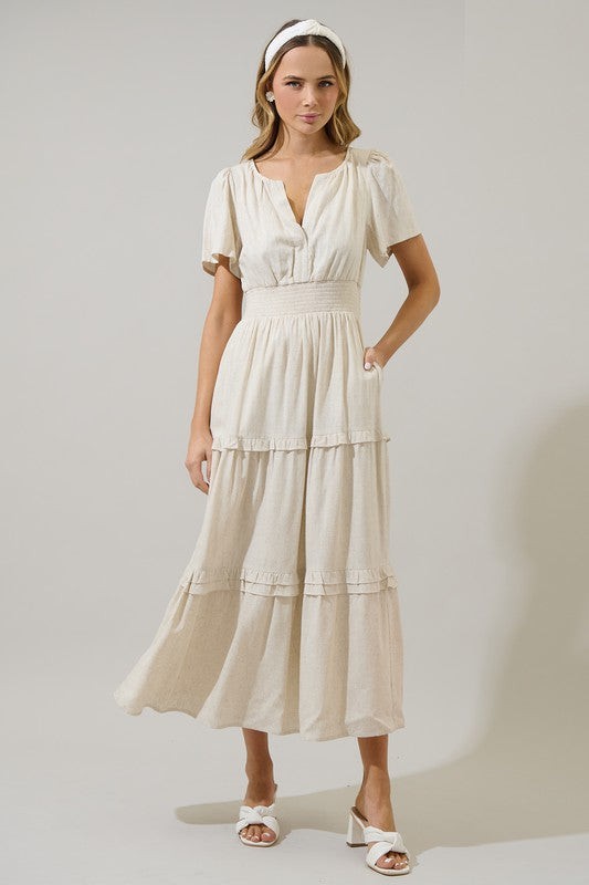 Sandy Poplin Maxi Dress