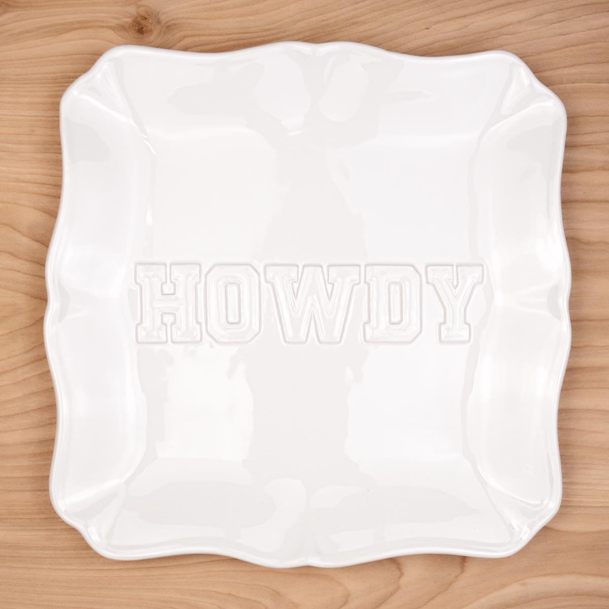 Howdy Square Platter