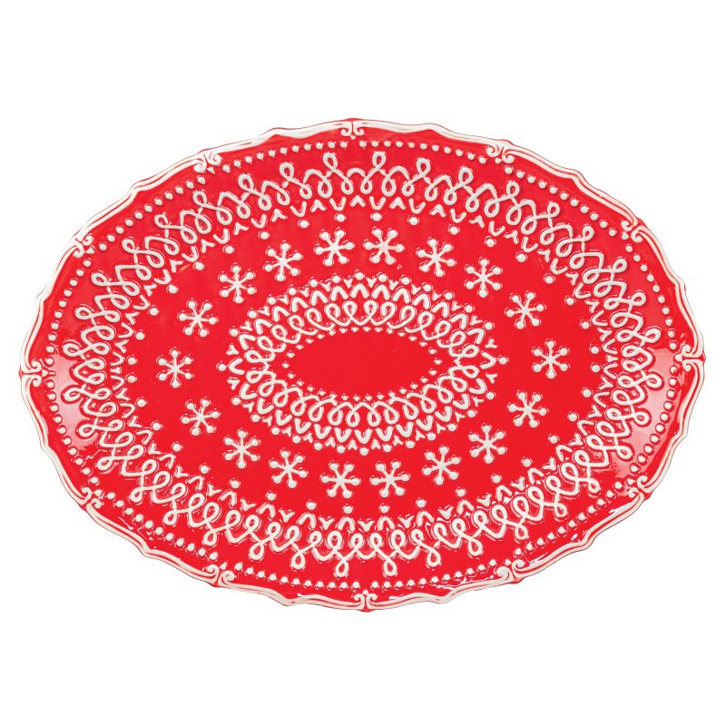 Large Festive Print Dish
