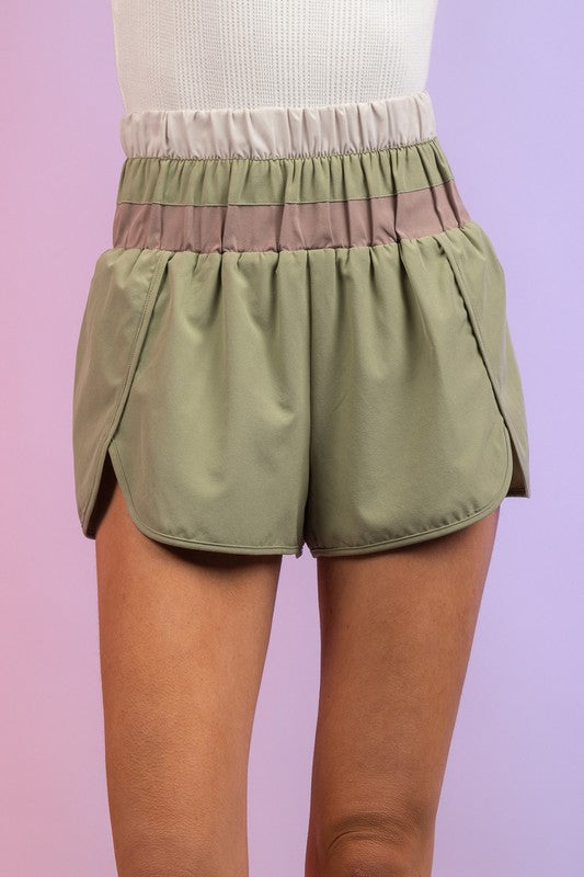 Block Color Active Shorts