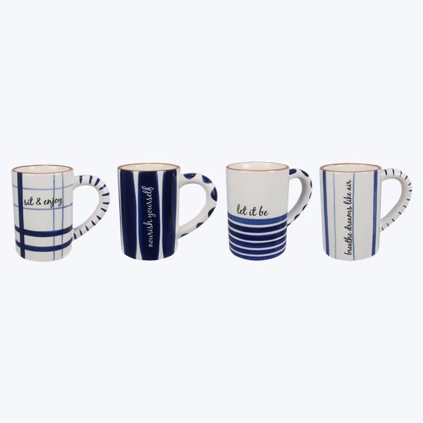 Blue and White Stone Mug