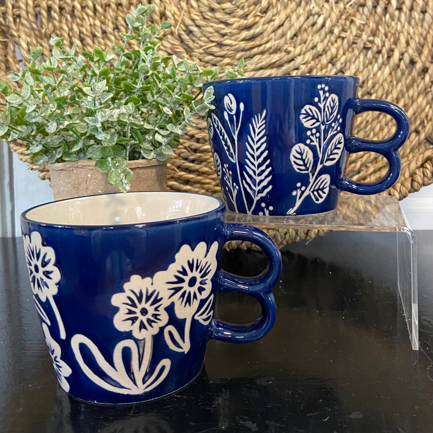 Blue Floral Mug