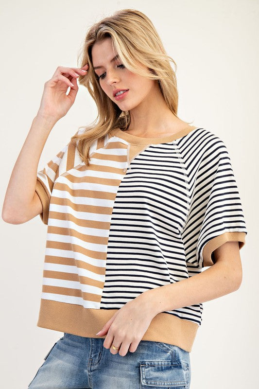 Stripe Color Block Top