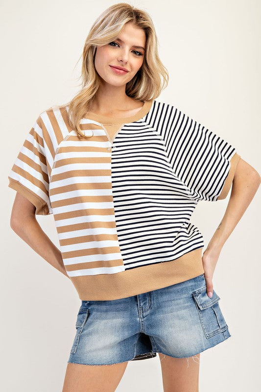 Stripe Color Block Top
