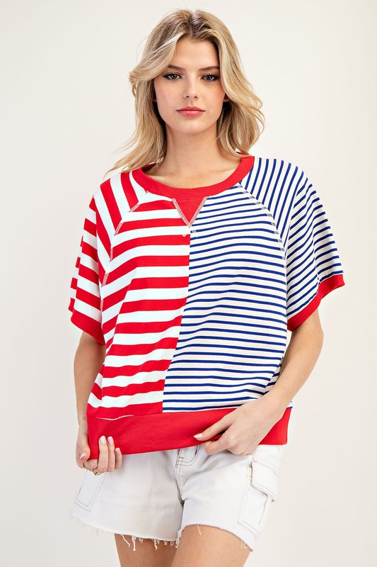 Stripe Color Block Top
