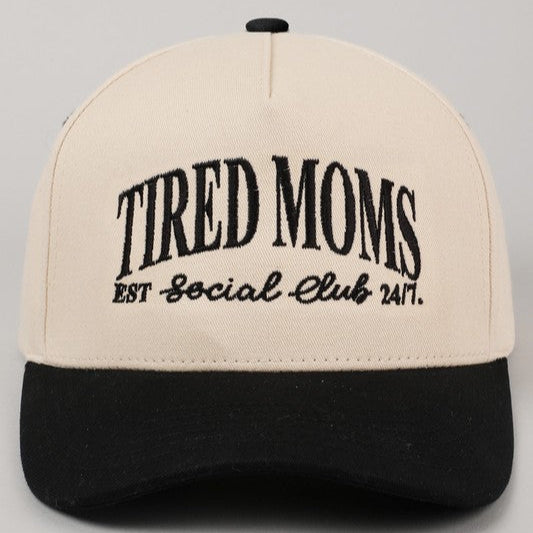 Tired Mom Embroidery Cap