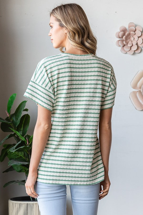 Stripe Jacquard Top