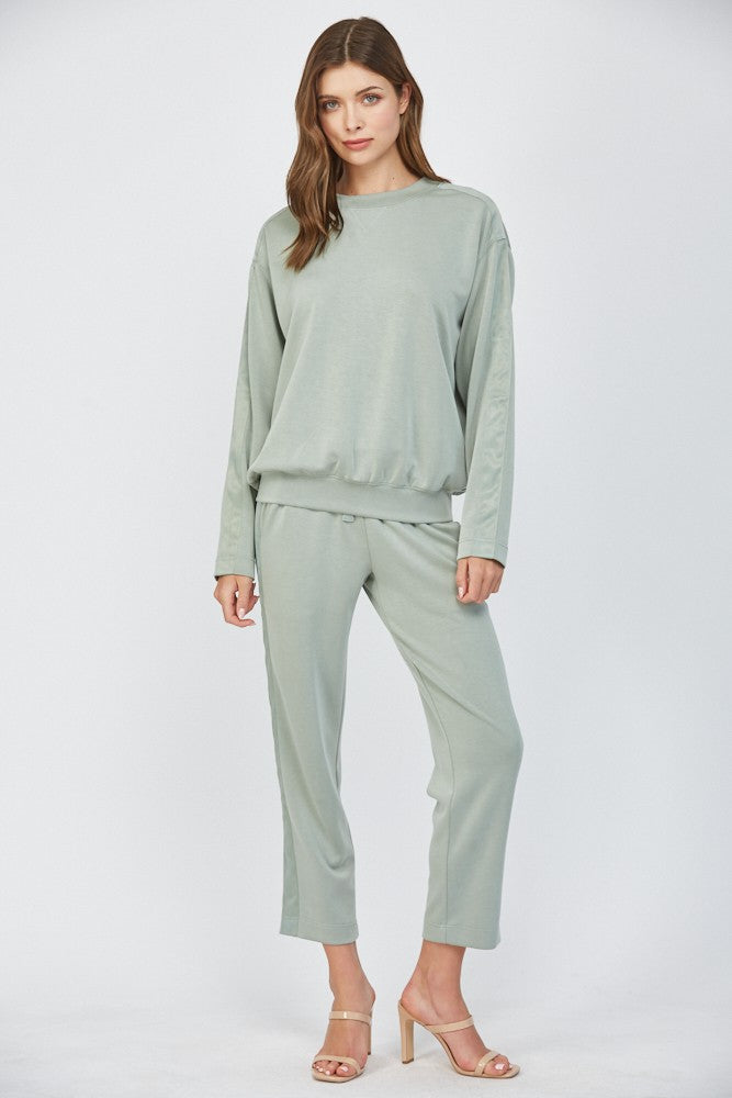 Satin Trim Lounge Pants