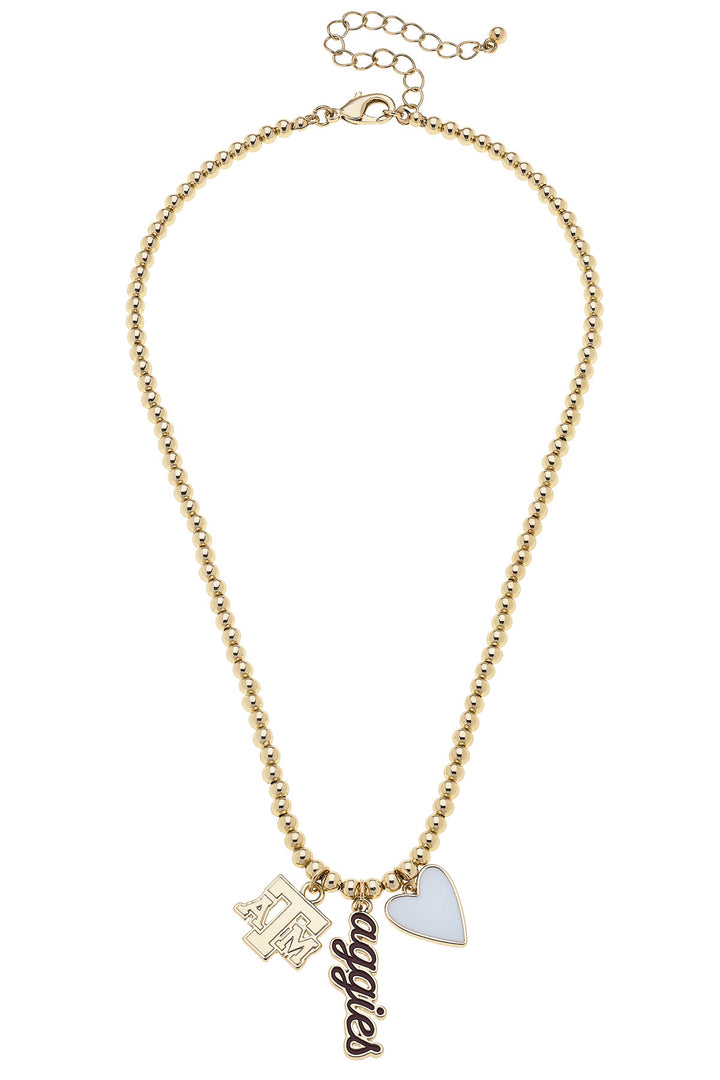 Ball Bead Charm Necklace