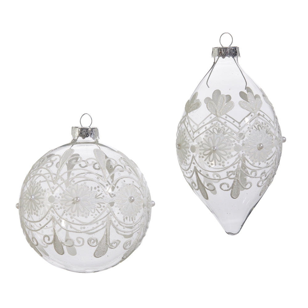 Clear Frosted Ornament