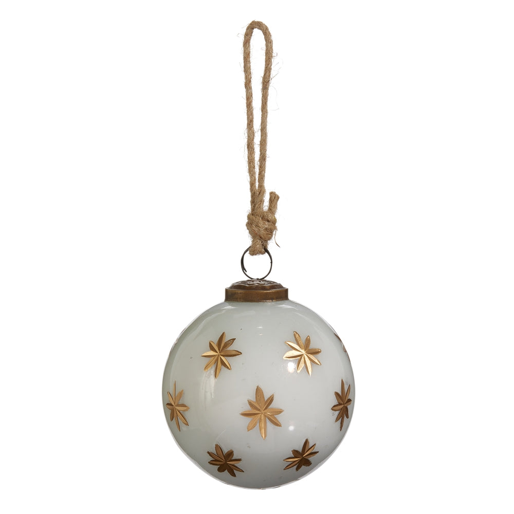 Gold Star Etched Ornament