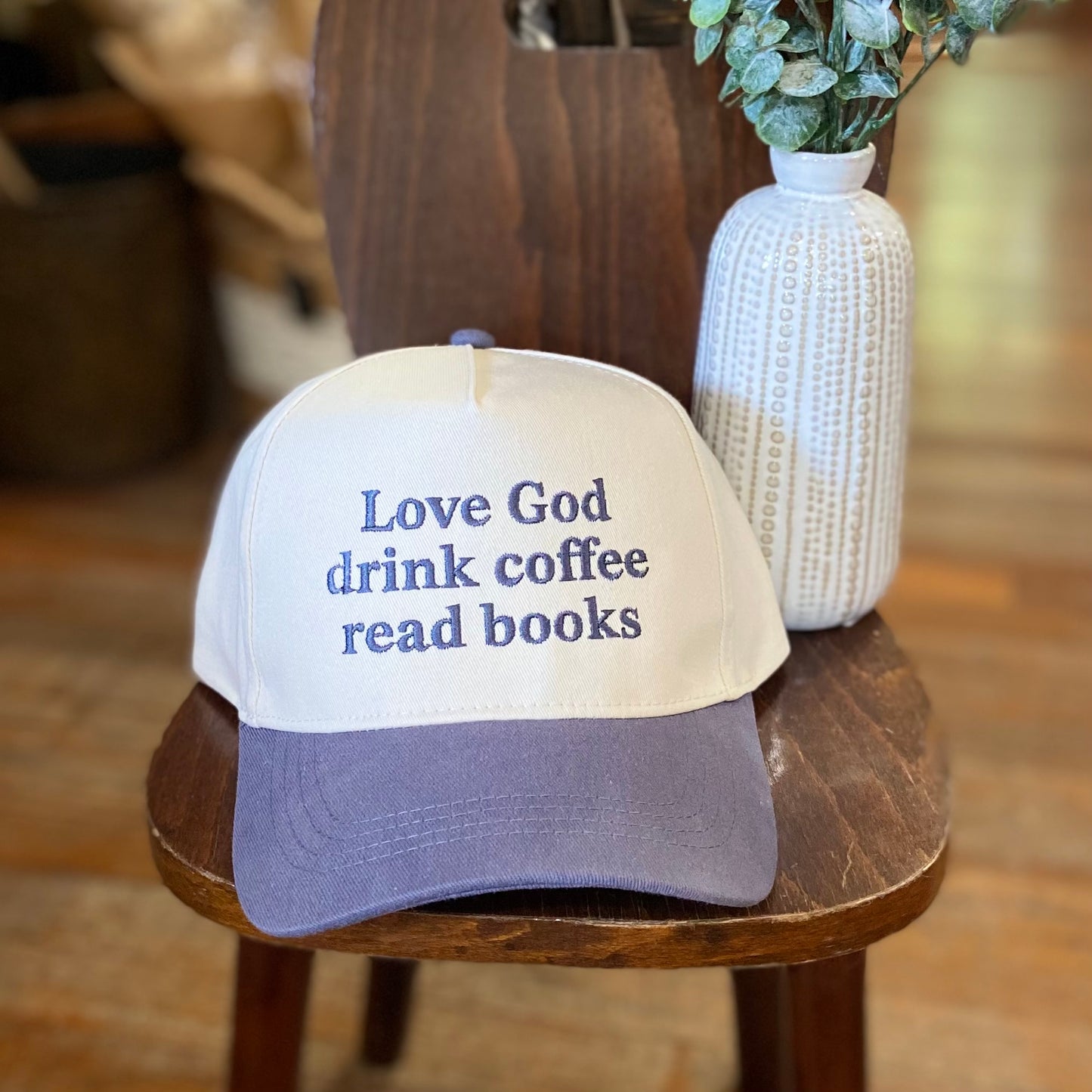 Love God, Coffee & Books Cap