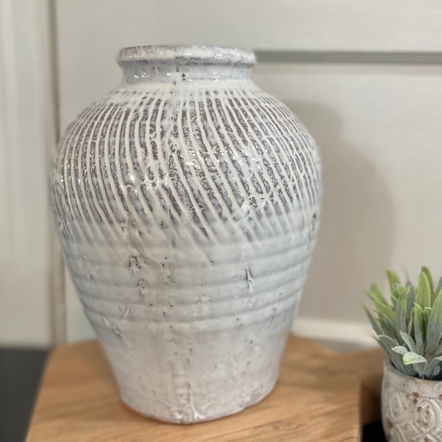 White Pattern Vase