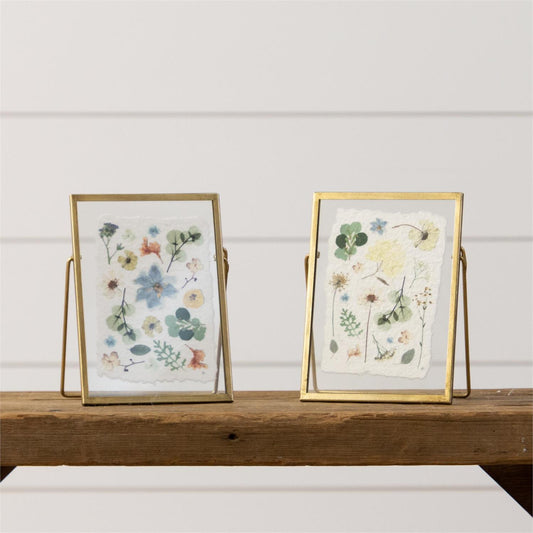 Gold Frame Pressed Flower Print