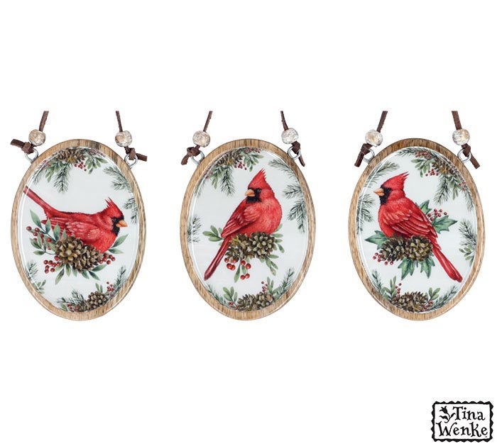 Cardinal Pine Ornament