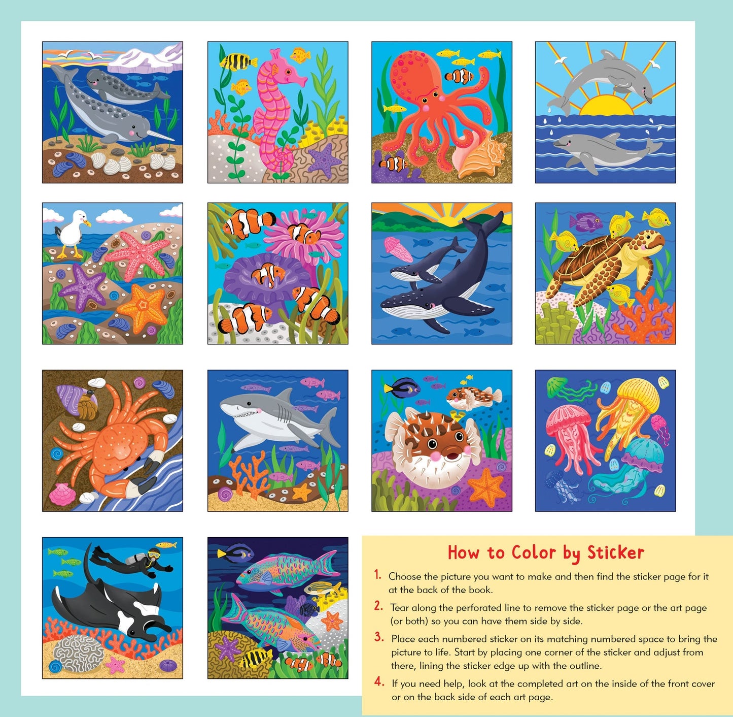 My First Color-By-Sticker Book- Under the Sea
