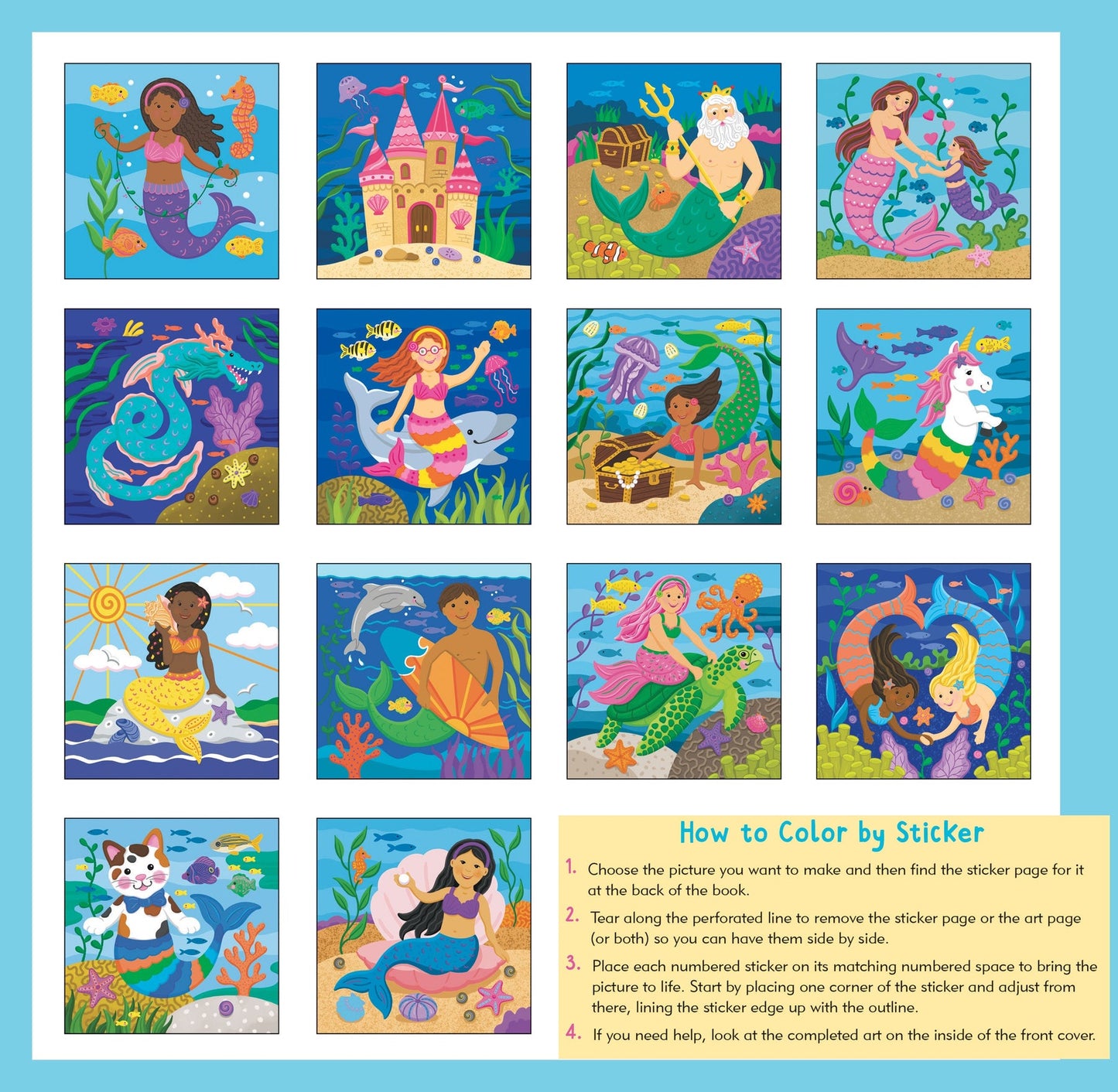 My First Color-by-Sticker Book- Mermaids & More