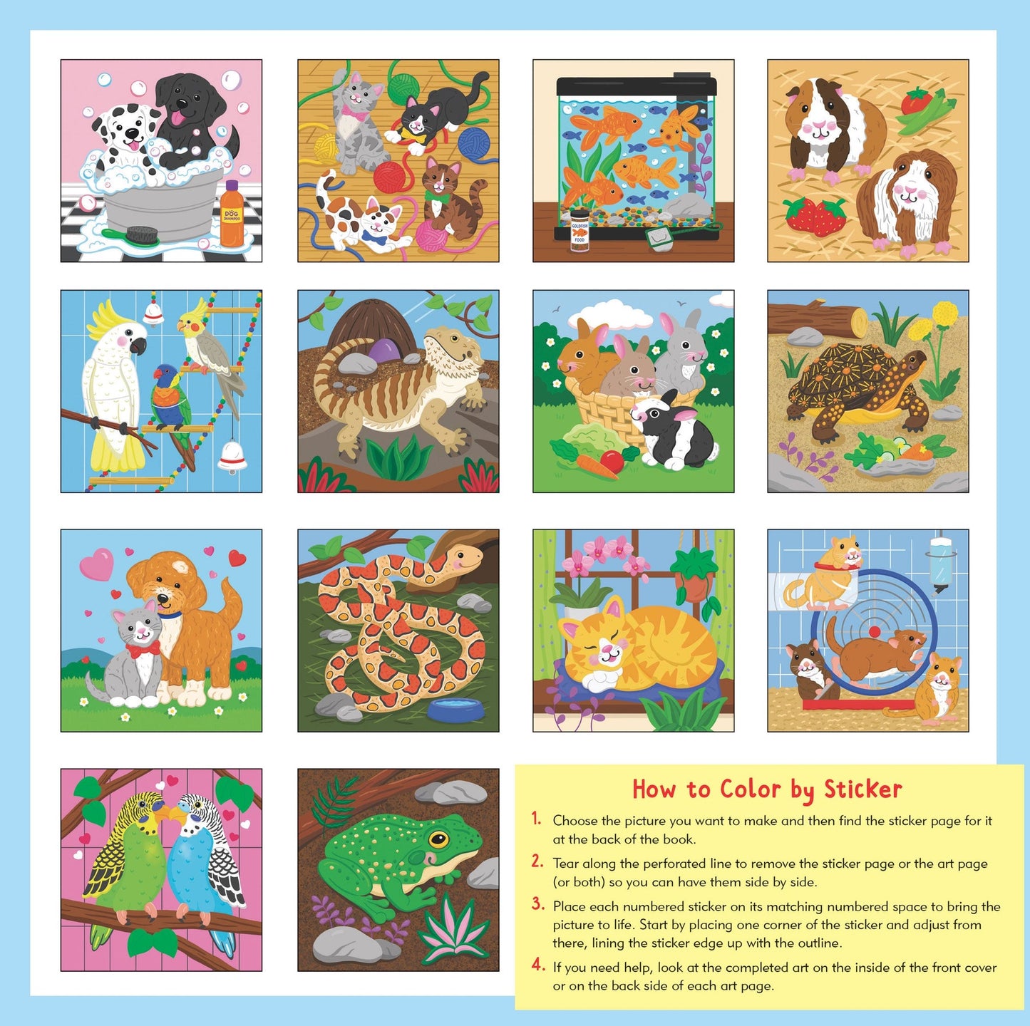My First Color-by-Sticker Book- Pets