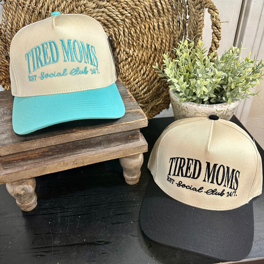 Tired Mom Embroidery Cap