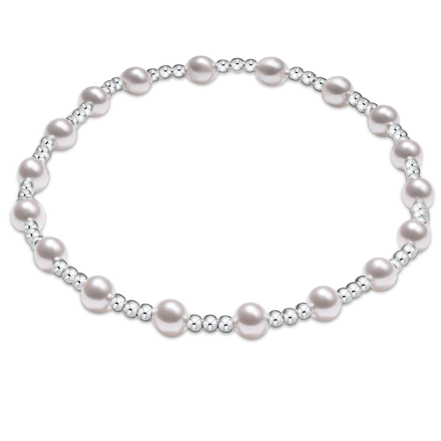 eneweton Classic Sincerity Sterling 4mm Bracelet- Pearl