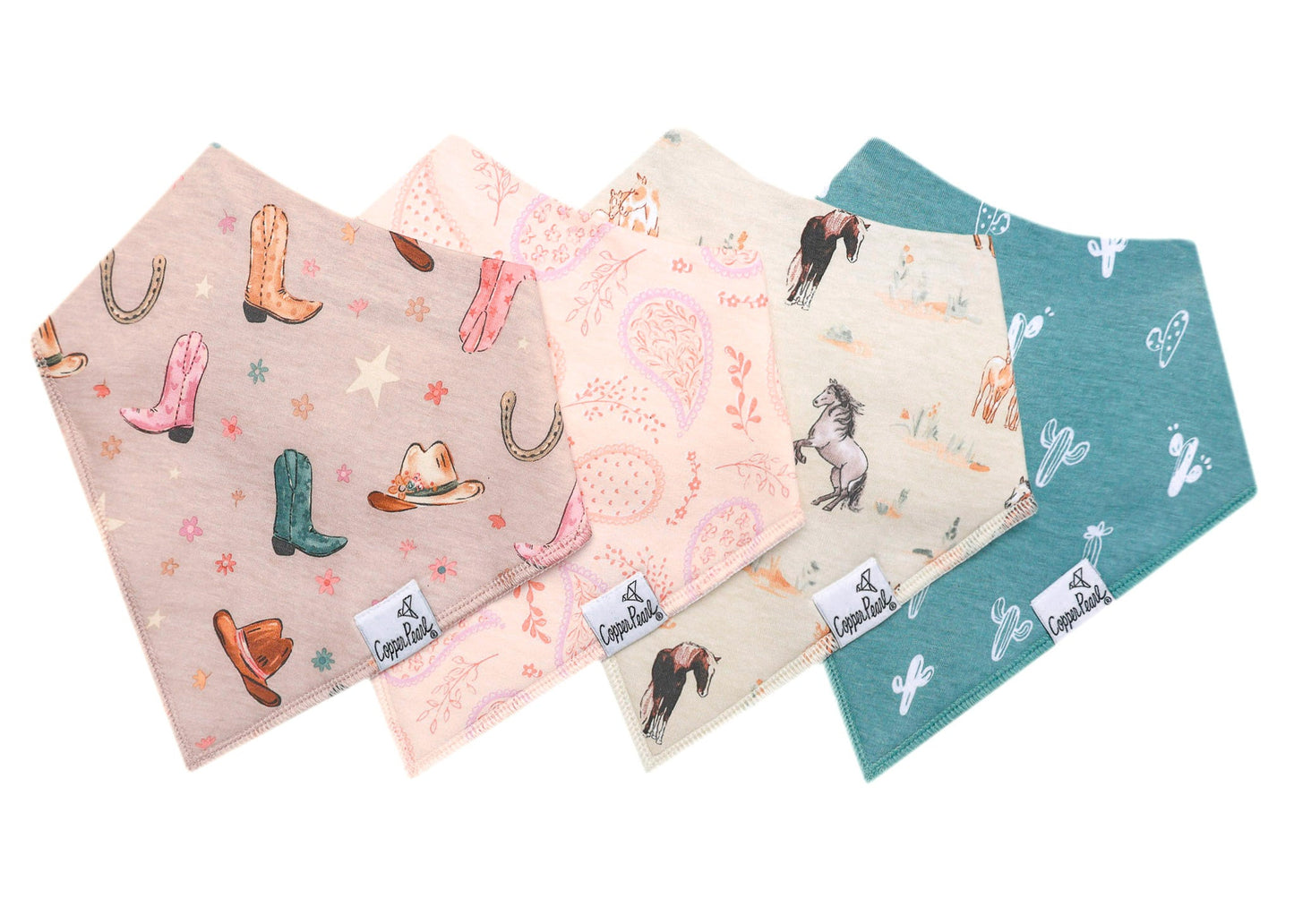 Copper Pearl Bandana Bib Set