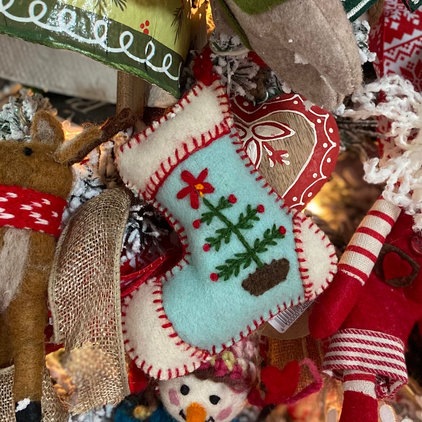 Embroidered Stocking Ornament