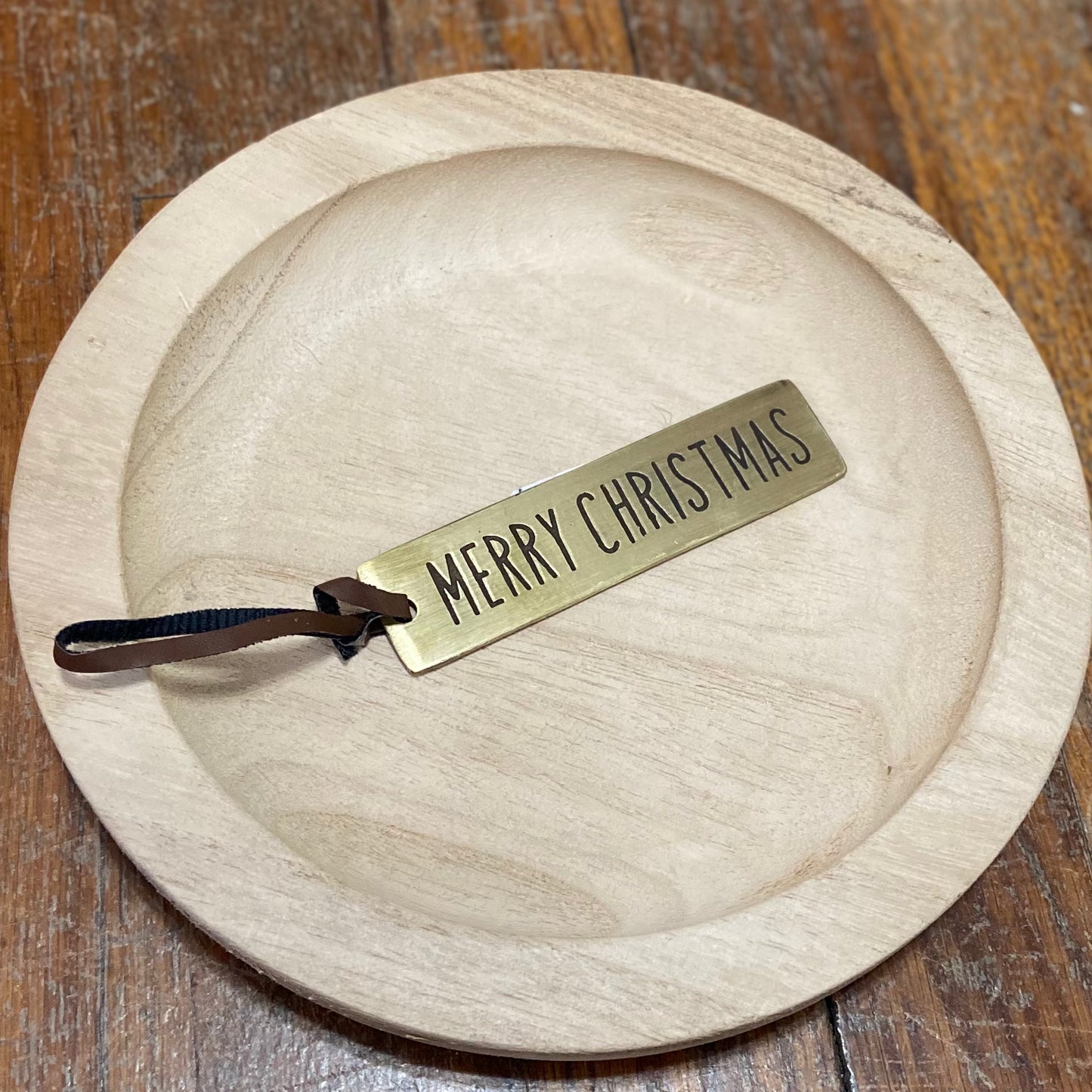 Merry Christmas Metal Gift Tag