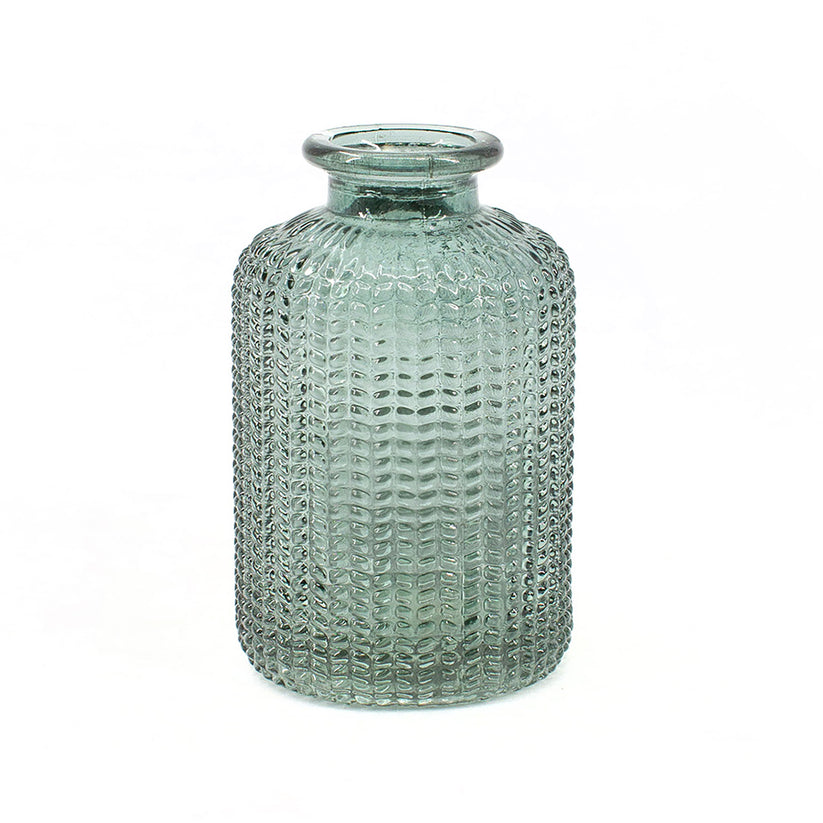 Light Blue Textured Jar