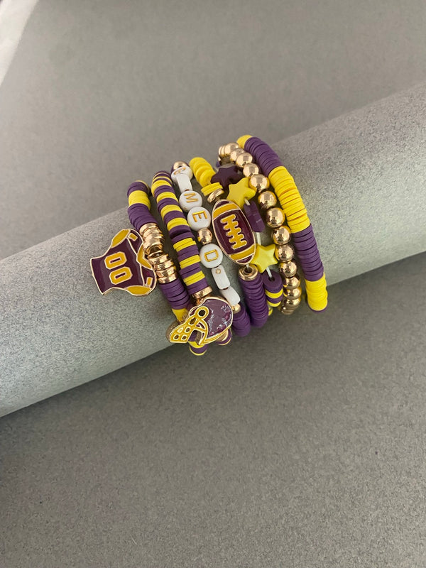 Set of 7 Gameday Bracelets