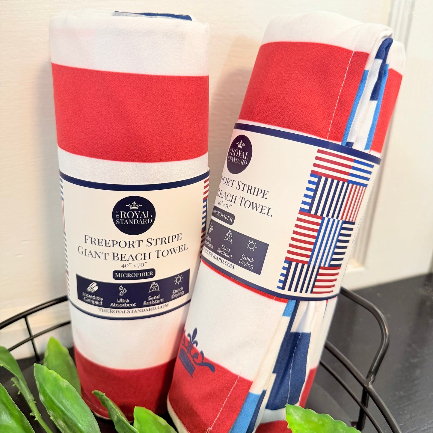 Red, White and Blue Beach Towel