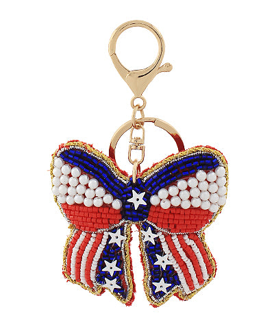 USA Bow Keychain