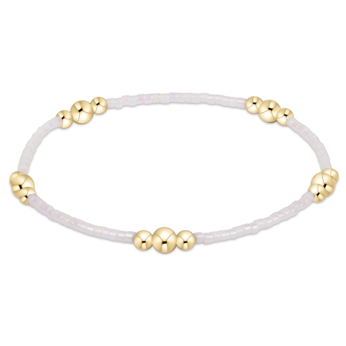 enewton Hope Purpose Gold Bracelet- Silky White