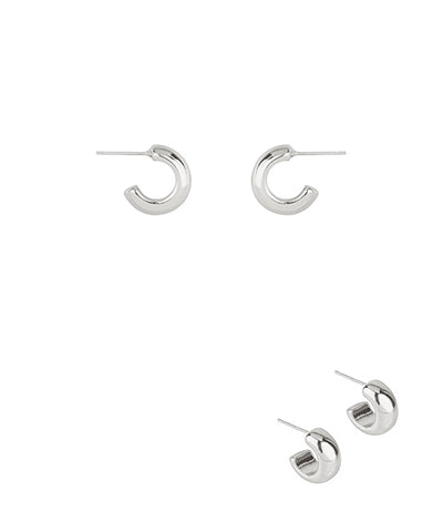 Silver 10mm Thick Hoops