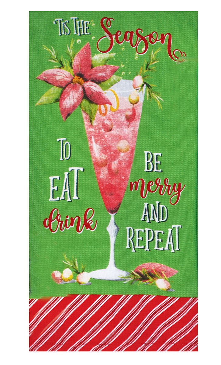 Holiday Cheers Poinsettia Towel