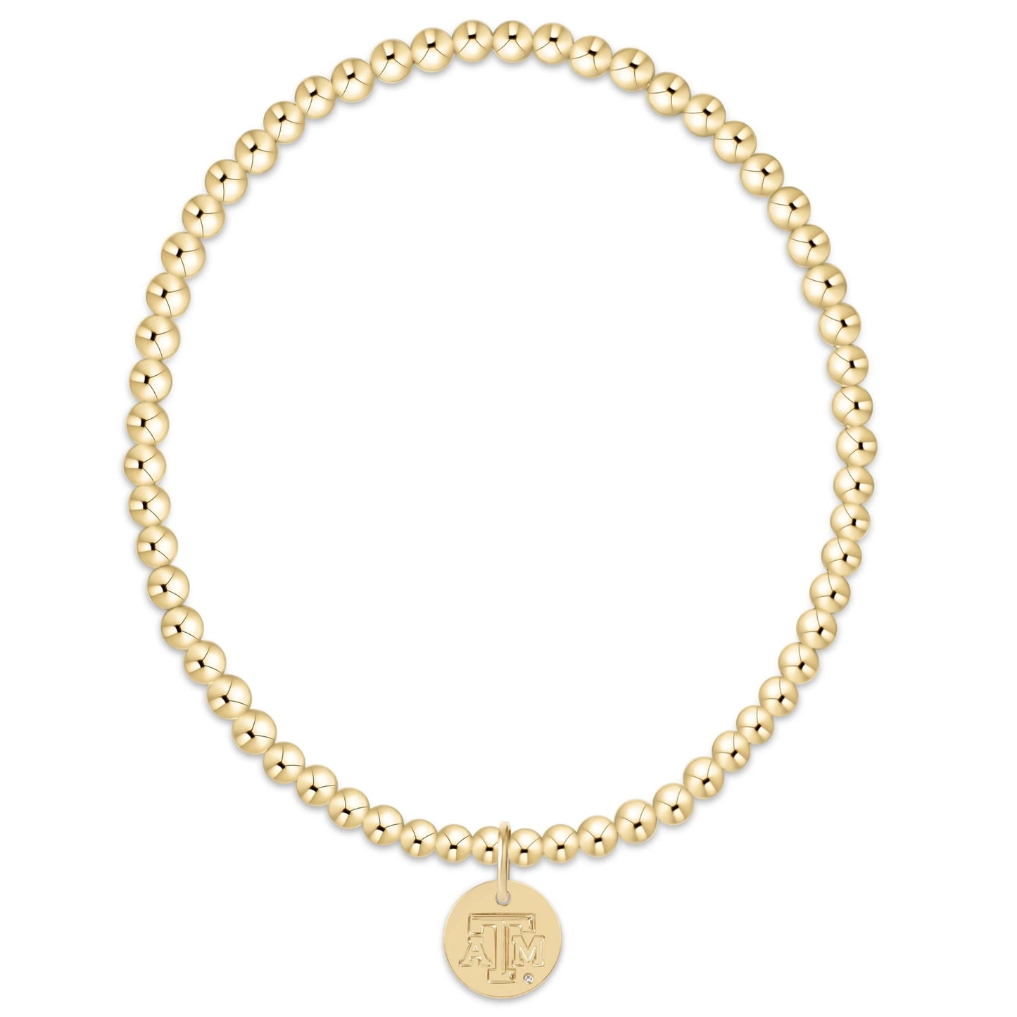 enewton ecollegiate Classic Gold 3mm Bracelet- Texas A&M Disc