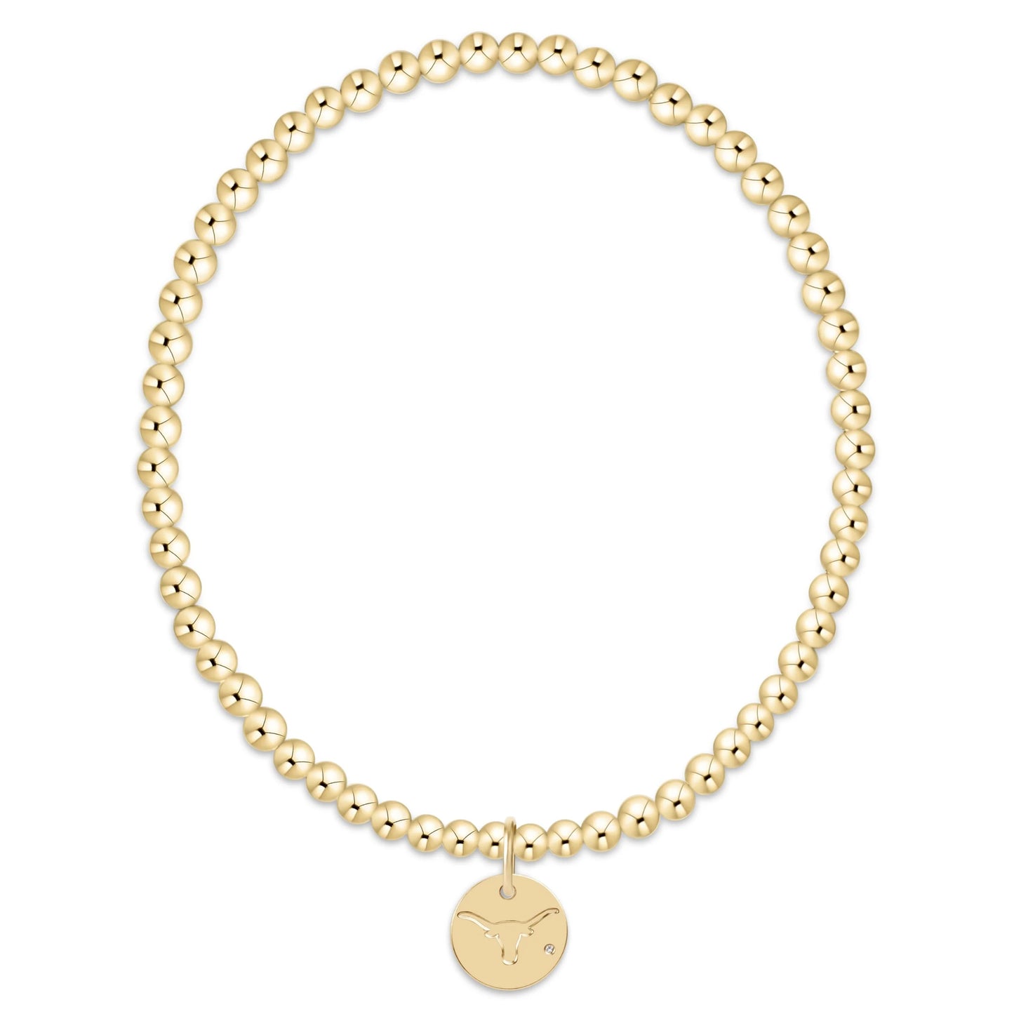 enewton ecollegiate Classic Gold 3mm Bracelet- UT Austin Disc