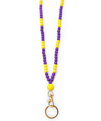 Wood Bead ID Lanyard