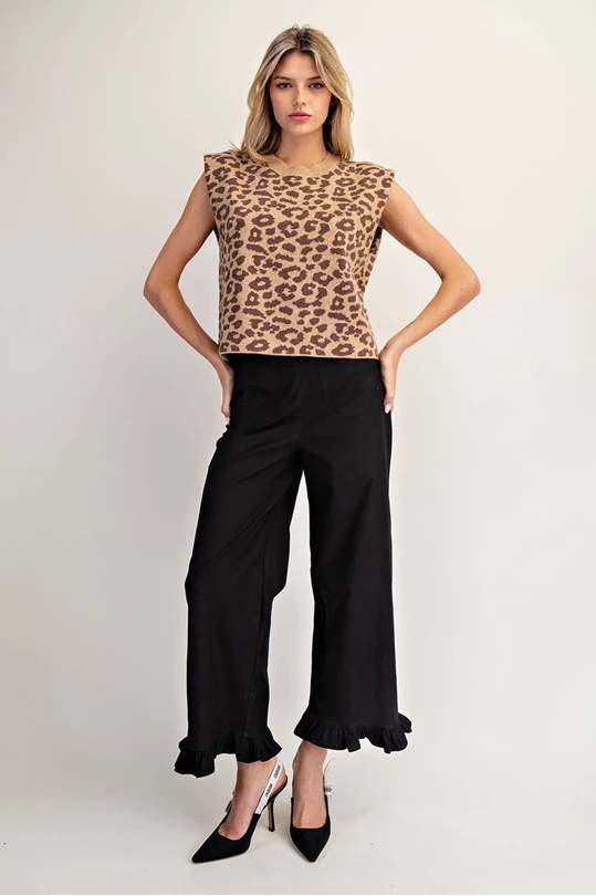Leopard Sleeveless Sweater