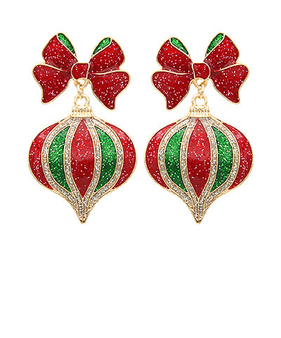 Bow and Ornament Earrings