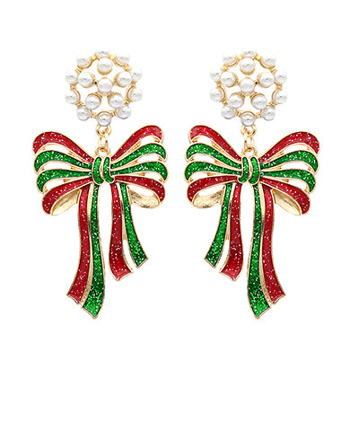 Christmas Bow Earrings
