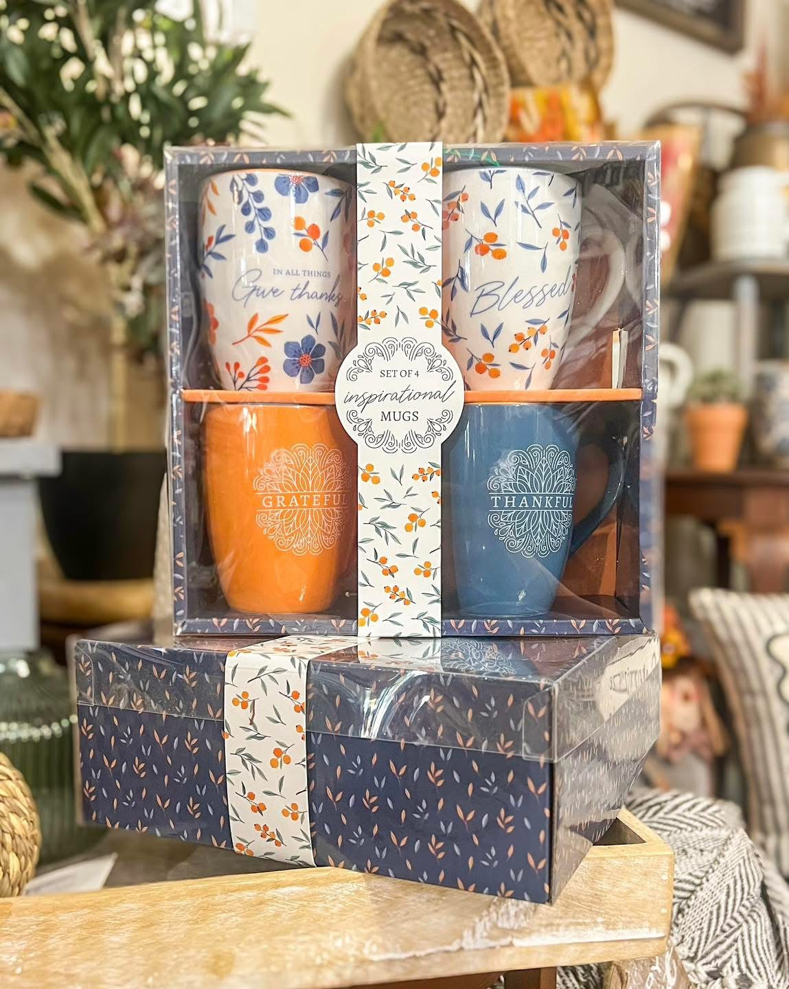 Give Thanks Ceramic Mug Set