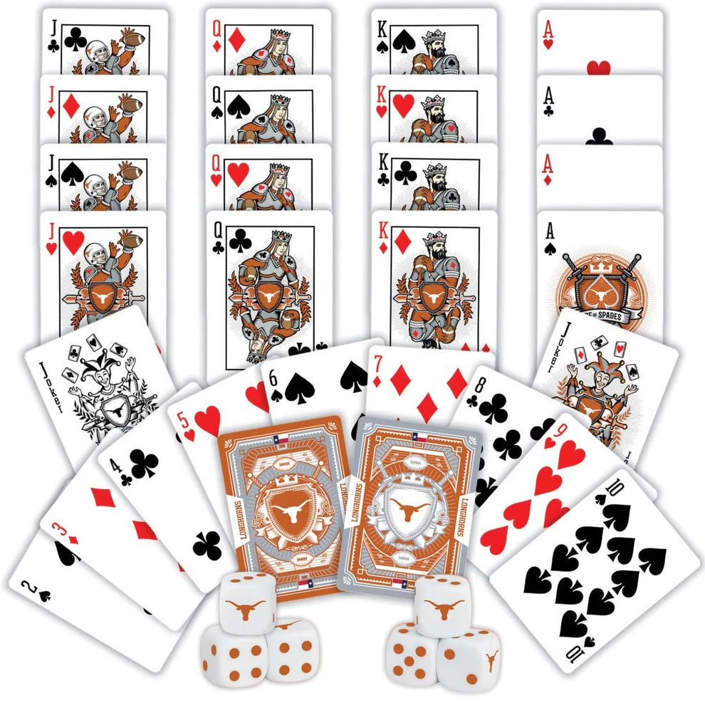 Texas Longhorns Playing Cards & Dice Set